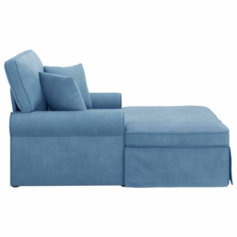 Chaise Lounge z Fartuszkiem Niebieski 91 x 157 x 91 cm