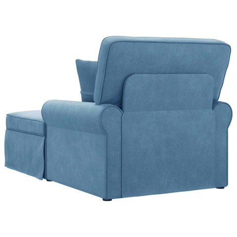 Chaise Lounge z Fartuszkiem Niebieski 91 x 157 x 91 cm