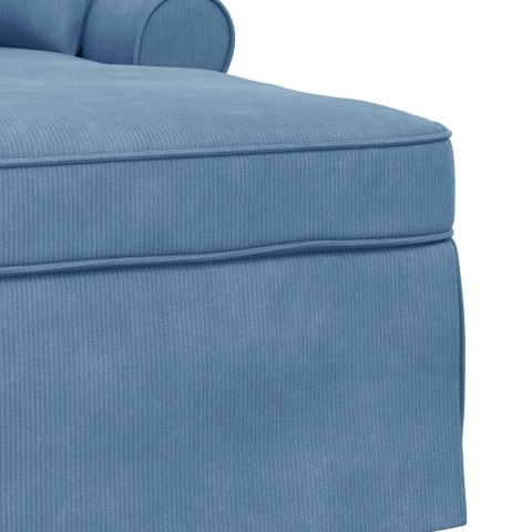 Chaise Lounge z Fartuszkiem Niebieski 91 x 157 x 91 cm