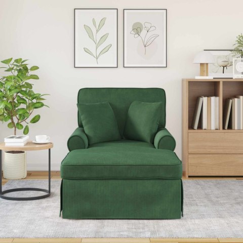 Chaise Lounge z Fartuszkiem Zielony dżungli 91 x 157 x 91 cm