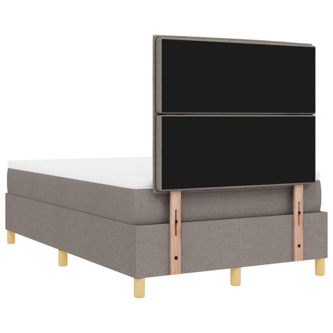 Łóżko z sprężyną LED Ciemnoszary 120 x 200 cm tkanina