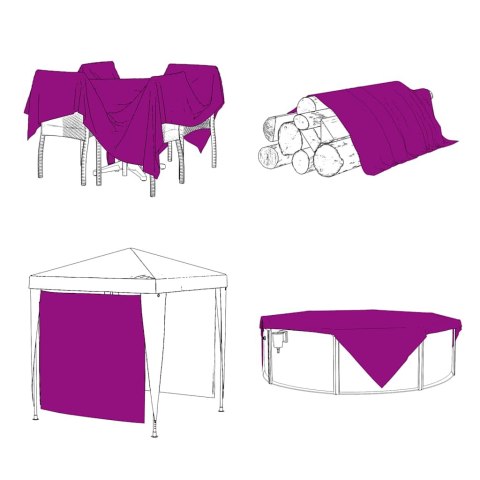 Przezroczysta plandeka z oczkami 6x12 m PVC