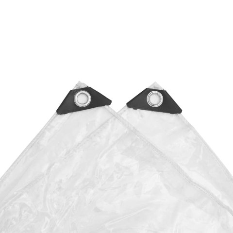 Przezroczysta plandeka z oczkami 6x12 m PVC