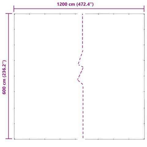 Przezroczysta plandeka z oczkami 6x12 m PVC