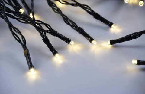 Świąteczny łańcuch LED 200 diod, ciepła biel, 8 pasm, IP44