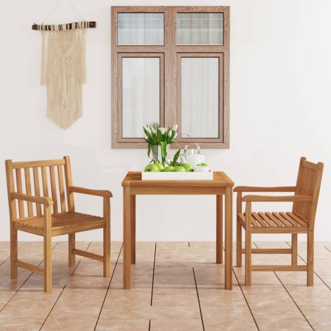 3-częściowy zestaw obiadowy do ogrodu, 80x80 cm, lite drewno tekowe
