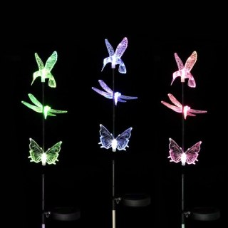 Lampa ogrodowa dekoracyjna Garth solarna LED (3 kolory) komplet 3 szt.
