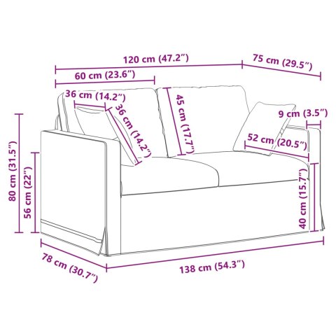 Sofa 2 pcs Ciemna zieleń