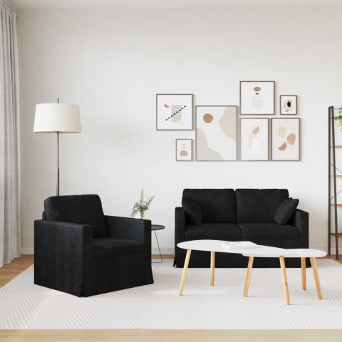Sofa 2 pcs Czarny