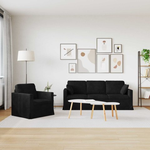 Sofa 2 pcs Czarny