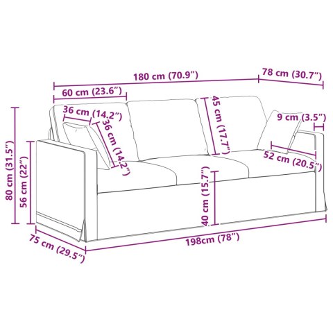 Sofa 2 pcs Czarny