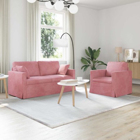 Sofa 2 pcs Różowy