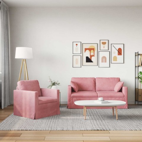 Sofa 2 pcs Różowy