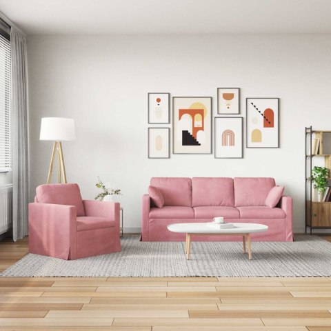 Sofa 2 pcs Różowy