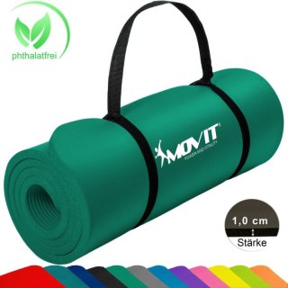 Mata gimnastyczna Movit 183 x 60 x 1 cm - ciemno zielona