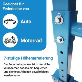 Hydrauliczny ściągacz sprężyn 2,5T pedał nożny regulacja 70-200 mm
