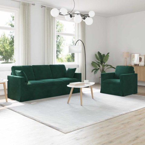 Sofa 2 pcs Ciemna zieleń