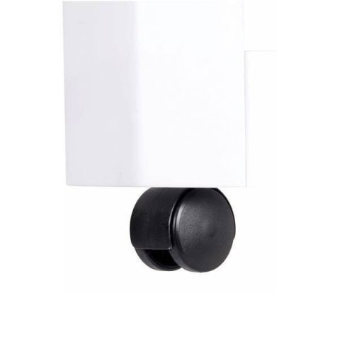 Szafka mobilna 3 półki 60x22x79cm z kółkami, biała
