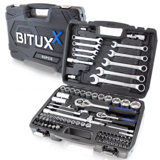ZESTAW NARZĘDZI BITUXX 82 ELEMENTY NASADKI BITY TORX W WALIZCE