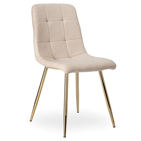 Krzesło boucle DENVER GOLD TEDDY beżowe