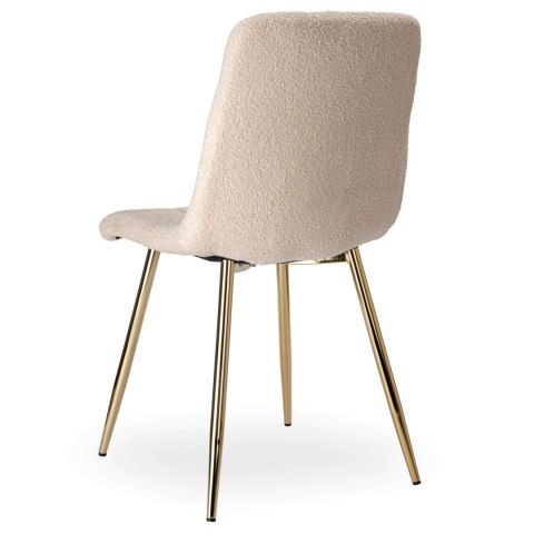 Krzesło boucle DENVER GOLD TEDDY beżowe
