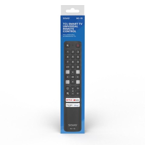SAVIO PILOT UNIWERSALNY DO TV /ZAMIENNIK DO TV TCL - SMART TV RC-15