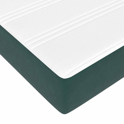 Rama łóżka z materacem z materacem 2 pcs Zielony Aksamit