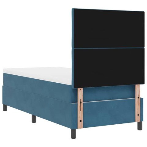 Łóżko sprężynowe Ciemnoniebieski 90 x 190 cm tkanina