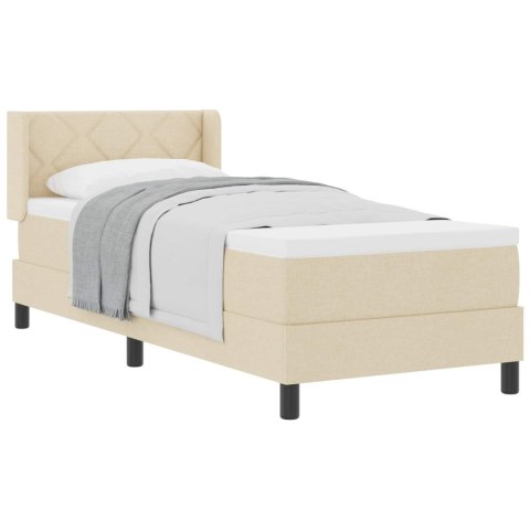 Łóżko sprężynowe z materacem Kremowy 200 x 80 cm Poliester