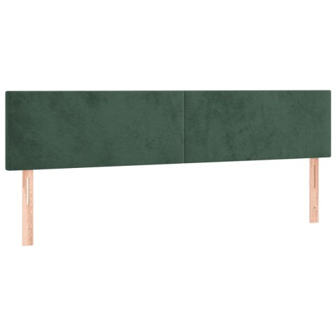 Łóżko kontynentalne z materacem i LED, ciemnozielone, 120x190cm