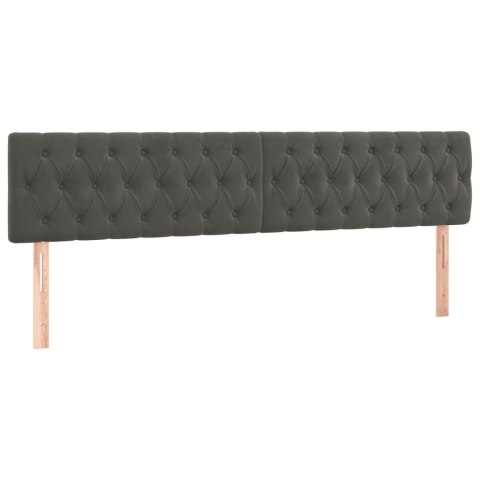 Łóżko kontynentalne z materacem i LED, ciemnoszare, 120x190 cm