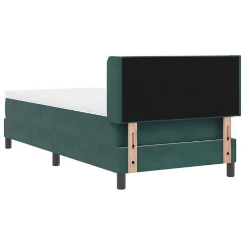 Łóżko sprężynowe Ciemna zieleń 200 x 80 cm Poliester