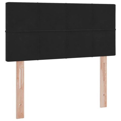 Łóżko z miejscem na przechowywanie i LED Czarny 100 x 200 cm