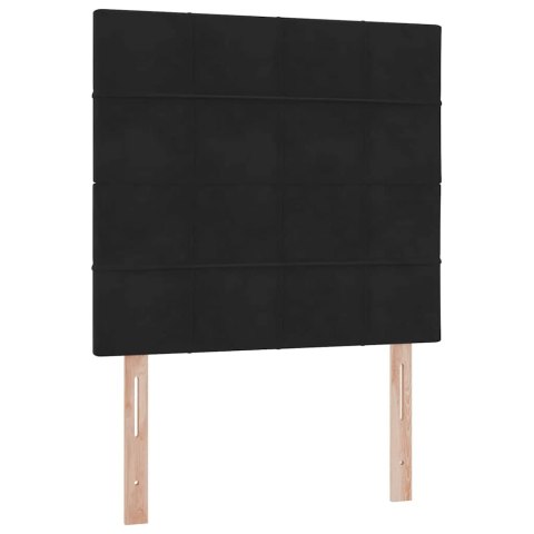Łóżko z miejscem na przechowywanie i LED Czarny 100 x 200 cm