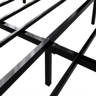 Łóżko z efektem lewitacji i LED RGB 140x200 cm, czarne