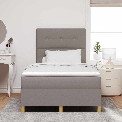 Łóżko z sprężyną LED Ciemnoszary 120 x 200 cm tkanina