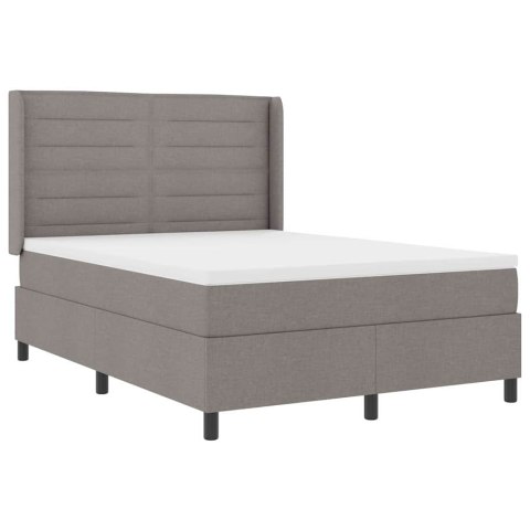 Łóżko z sprężyną LED Ciemnoszary 140 x 190 cm tkanina