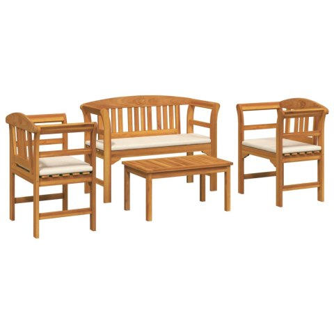 Zestaw mebli z poduszką 4 pcs Naturalny Lite Drewno Akacji