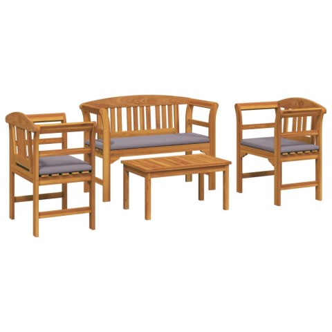 Zestaw mebli z poduszką 4 pcs Naturalny Lite Drewno Akacji