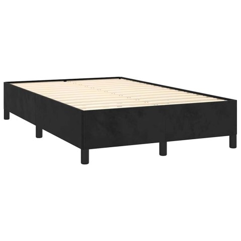Łóżko kontynentalne z materacem i LED, czarne, 120x190 cm