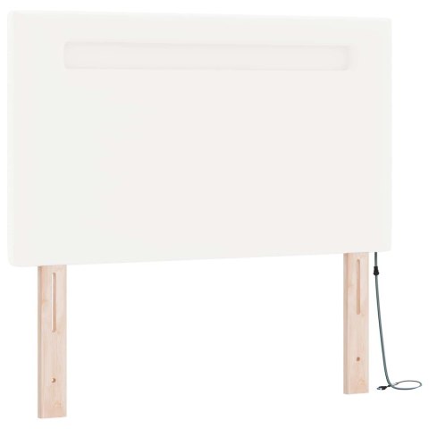 Łóżko sprężynowe Biały 120 x 200 cm Skóra syntetyczna