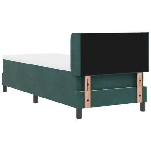 Łóżko sprężynowe Ciemna zieleń 200 x 80 cm Poliester