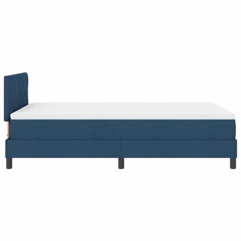 Łóżko sprężynowe z materacem Niebieski 120 x 200 cm tkanina