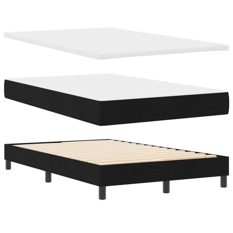 Łóżko sprężynowe z materacem z LED Czarny 120 x 200 cm tkanina