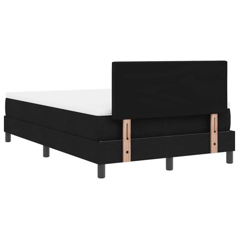 Łóżko sprężynowe z materacem z LED Czarny 120 x 200 cm tkanina