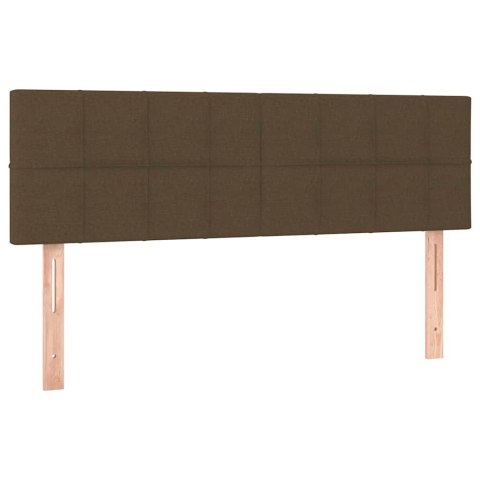 Łóżko otomana z materacem diodami LED ciemnobrązowe 140x190 cm