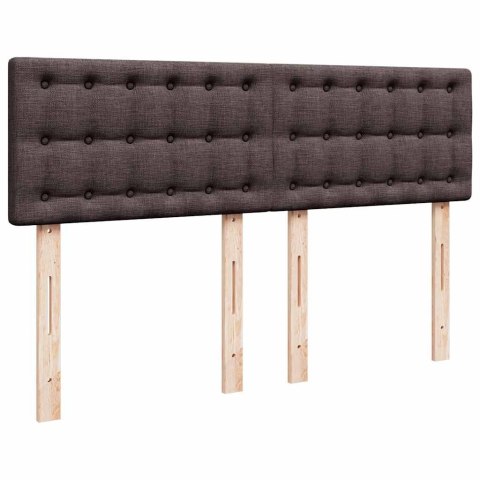 Łóżko otomana z materacem diodami LED ciemnobrązowe 140x190 cm