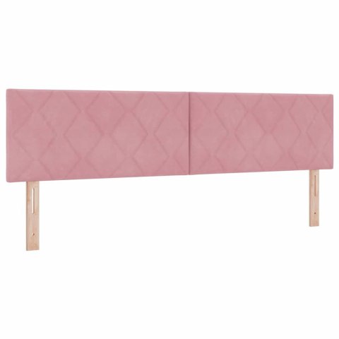 Łóżko sprężynowe z materacem Różowy 200 x 180 cm Poliester
