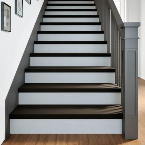 Stopnie schodowe 12 szt. brązowe 90x30x2 cm lite drewno dębowe