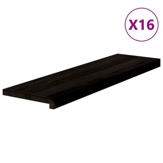 Stopnie schodowe 16 szt. brązowe 90x30x2 cm lite drewno dębowe